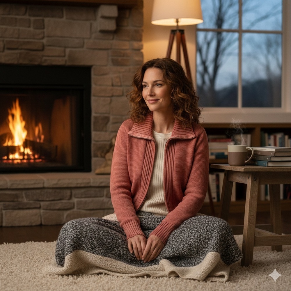 Cotton Ginny Coral Cotton Knit Zip Up Cardigan Sweater Small